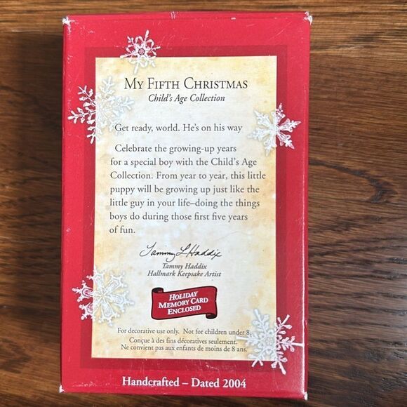 Vintage 2004 new in box Hallmark My Fifth Christmas Keepsake Ornament - Picture 2 of 5